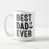 Bester Vater je Kind Name Benutzerdefiniertes Foto Kaffeetasse (Links)
