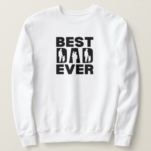 Bester Vater je Kind Silhouette Sweatshirt (Design vorne)