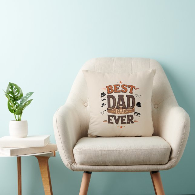 Bester Vater je Kissen - 16" Square Geschenk Idee (Stuhl )