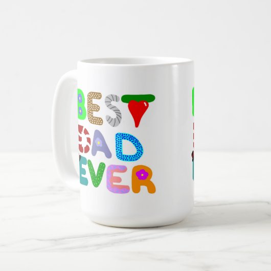 Bester Vater je klassische Kaffee-Tasse Kaffeetasse (Vorderseite Links)