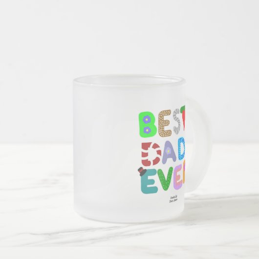 Bester Vater je Kleine Mattierte Glass-Tasse Mattglastasse (VorderseiteRechts)