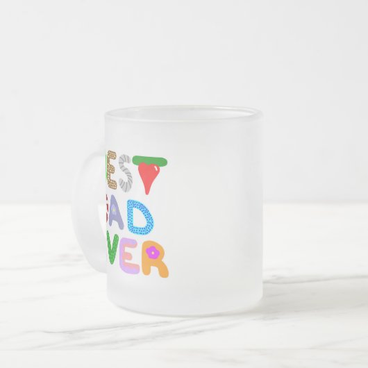 Bester Vater je Kleine Mattierte Glass-Tasse Mattglastasse (Vorderseite Links)