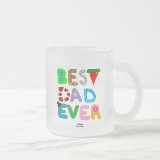 Bester Vater je Kleine Mattierte Glass-Tasse Mattglastasse (Rechts)