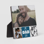 Bester Vater je Krone glücklich Vater's Day 3 Foto Fotoplatte (Vorderseite)