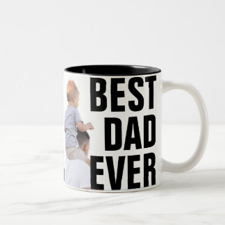 Bester Vater je kundenspezifische Foto-Tasse Zweifarbige Tasse