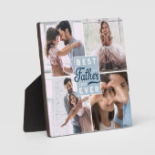 Bester Vater je kundenspezifisches Vierer-Foto-Fam Fotoplatte (Vorderseite)