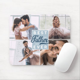 Bester Vater je kundenspezifisches Vierer-Foto-Fam Mousepad