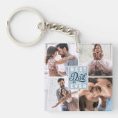 Bester Vater je kundenspezifisches Vierer-Foto-Sor Schlüsselanhänger (Vorderseite)