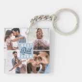 Bester Vater je kundenspezifisches Vierer-Foto-Sor Schlüsselanhänger (Rückseite)