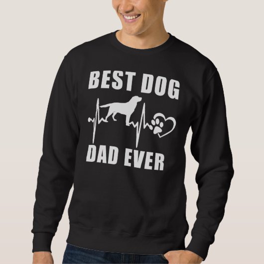 Bester Vater je Labrador Retriever Dog Heartbeat Sweatshirt (Vorderseite)