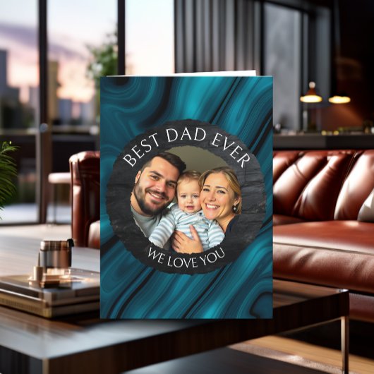 Bester Vater je Liebe Sie Foto-Vorlage Personalisi Karte