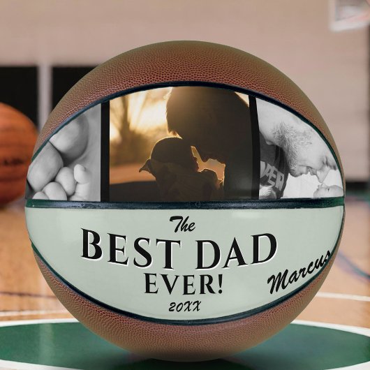 Bester Vater je Light Green Vater Tag 3 Foto Basketball