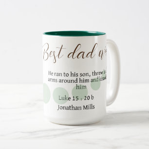 Bester Vater je Luke 15:20 Bester Vater Zweifarbige Tasse