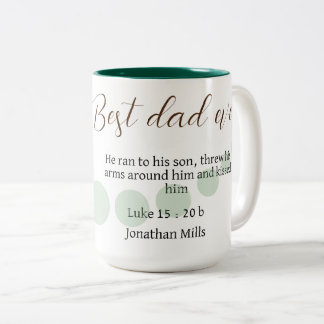 Bester Vater je Luke 15:20 Bester Vater Zweifarbige Tasse