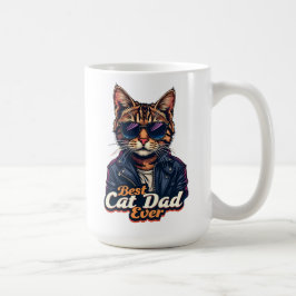 Bester Vater je, lustiger Tabby Katze Vater Kaffeetasse