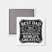 Bester Vater je Magnet (Vorderseite/Rückseite)