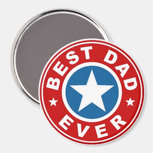 Bester Vater je Magnet (Vorderseite/Rückseite)