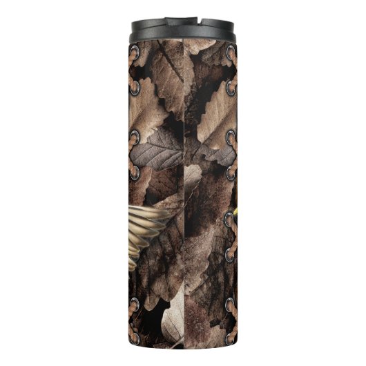 Bester Vater je Mallard Duck USA Flag Holz Thermosbecher (Rückseite)