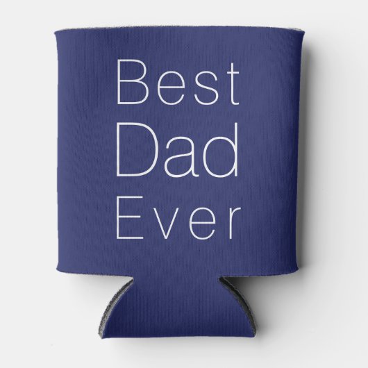 Bester Vater je Marineblau, weißer Minimalist cool Dosenkühler (Vorderseite)