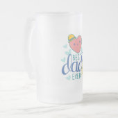 Bester Vater je Mattierte Glass-Bier-Tasse Mattglas Bierglas (Vorderseite Links)