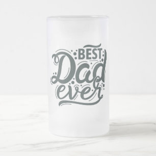 Bester Vater je Mattierte Glass-Bier-Tasse Mattglas Bierglas