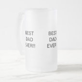 Bester Vater je Mattierte Glass-Tasse Mattglas Bierglas (Vorderseite Links)