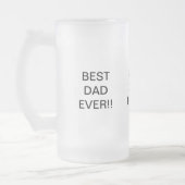 Bester Vater je Mattierte Glass-Tasse Mattglas Bierglas (Links)