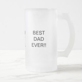 Bester Vater je Mattierte Glass-Tasse Mattglas Bierglas