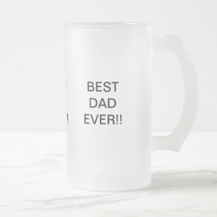 Bester Vater je Mattierte Glass-Tasse Mattglas Bierglas