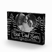 Bester Vater je minimale Baumfotovorlage Fotoblock (Rechts)