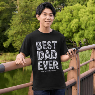 Bester Vater je minimale Personalisierte Namen T-Shirt