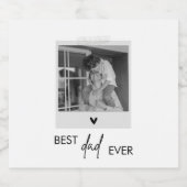 Bester Vater je Minimalistisches Foto Bierflaschenetikett (Einzelnes Label)