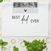 Bester Vater je Minimalistisches Foto Geschirrtuch (Gefaltet)