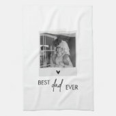 Bester Vater je Minimalistisches Foto Geschirrtuch (Vertikal)