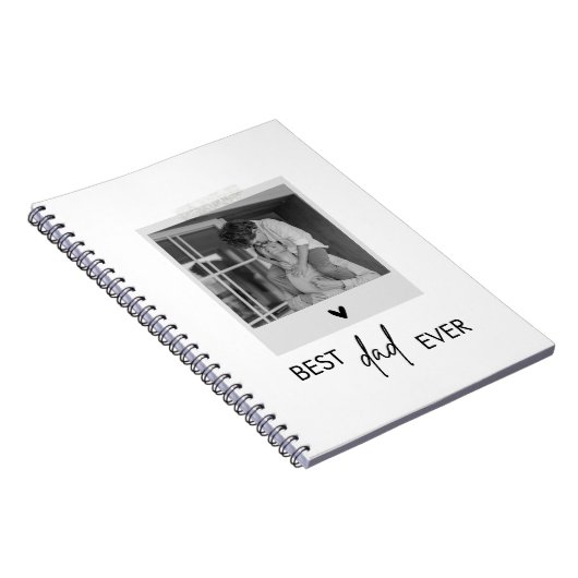 Bester Vater je Minimalistisches Foto Notizblock (Rechte Seite)
