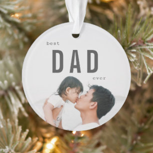 Bester Vater je Minimalistisches Foto Ornament