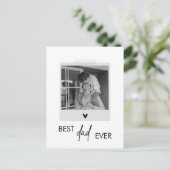 Bester Vater je Minimalistisches Foto Postkarte (Stehend Vorderseite)