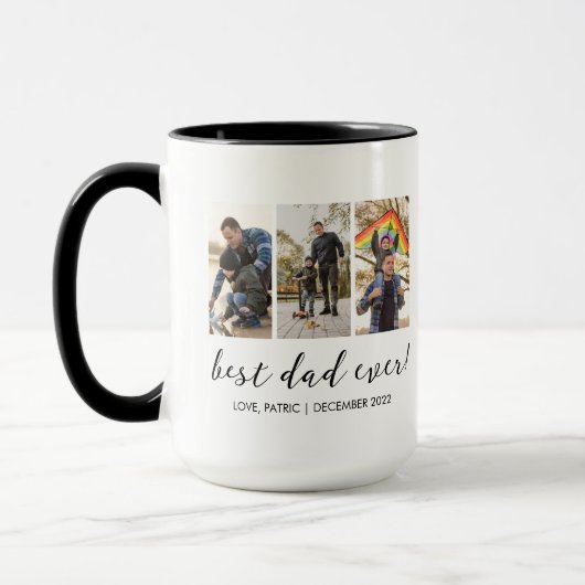 Bester Vater je mit dem Multi-Foto Tasse (Links)