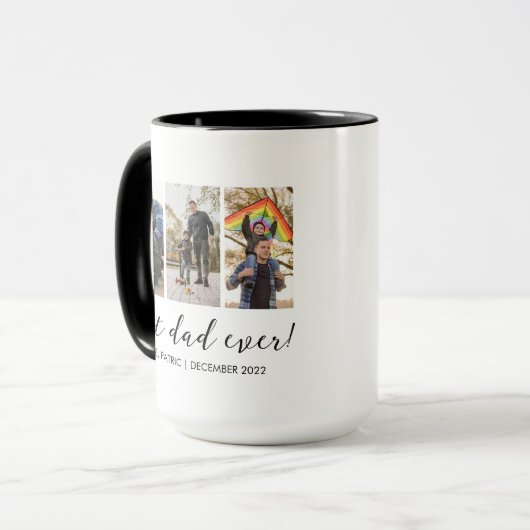 Bester Vater je mit dem Multi-Foto Tasse (Vorderseite Links)