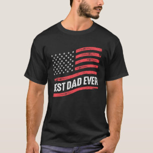 Bester Vater je - mit der Flagge der USA T-Shirt