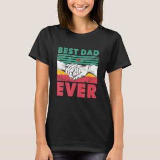 Bester Vater je mit einem Retro-Retro im roten Her T-Shirt