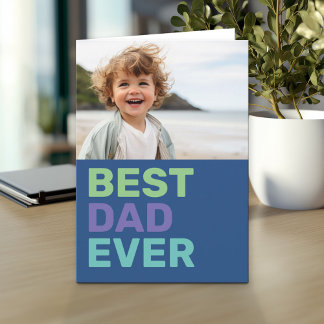 Bester Vater je mit Foto - Vatertag Karte