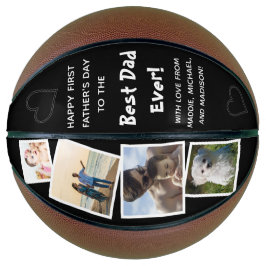Bester Vater je mit Liebe Foto Collage Vatertag Basketball