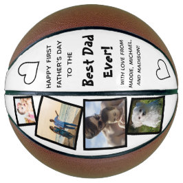 Bester Vater je mit Liebe Foto Collage Vatertag Basketball
