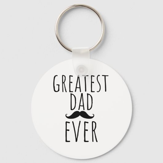Bester Vater je mit Schnurrbart Schlüsselanhänger (Vorderseite)