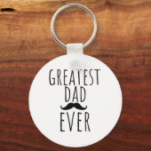 Bester Vater je mit Schnurrbart Schlüsselanhänger (Vorderseite)