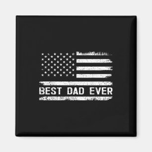 Bester Vater je mit US-amerikanischen Flaggen Gesc Magnet