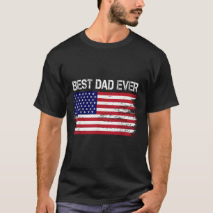 Bester Vater je mit US-amerikanischen Flaggen Gesc T-Shirt