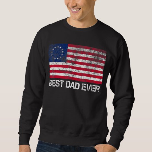 Bester Vater je mit US-amerikanischer Flagge Phant Sweatshirt (Vorderseite)