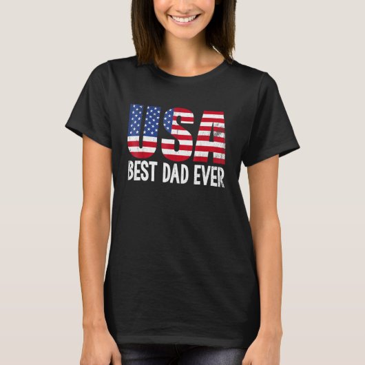 Bester Vater je mit US-amerikanischer Flagge Phant T-Shirt (Vorderseite)